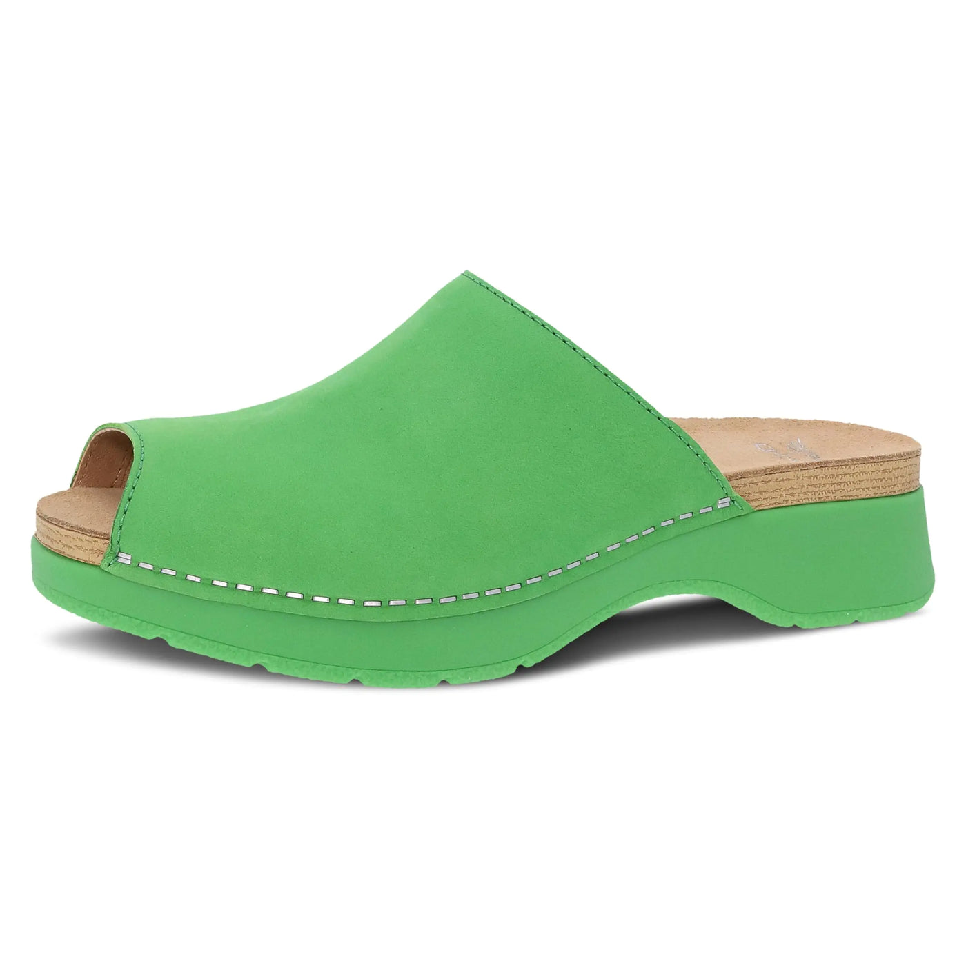 Dansko Ravyn Peep Toe Sandal for Women - Colorful and Stylish Shoe with Recycled Textile Linings and Leather Uppers - All-Day Legendary Comfort Lime 11.5-12 M US