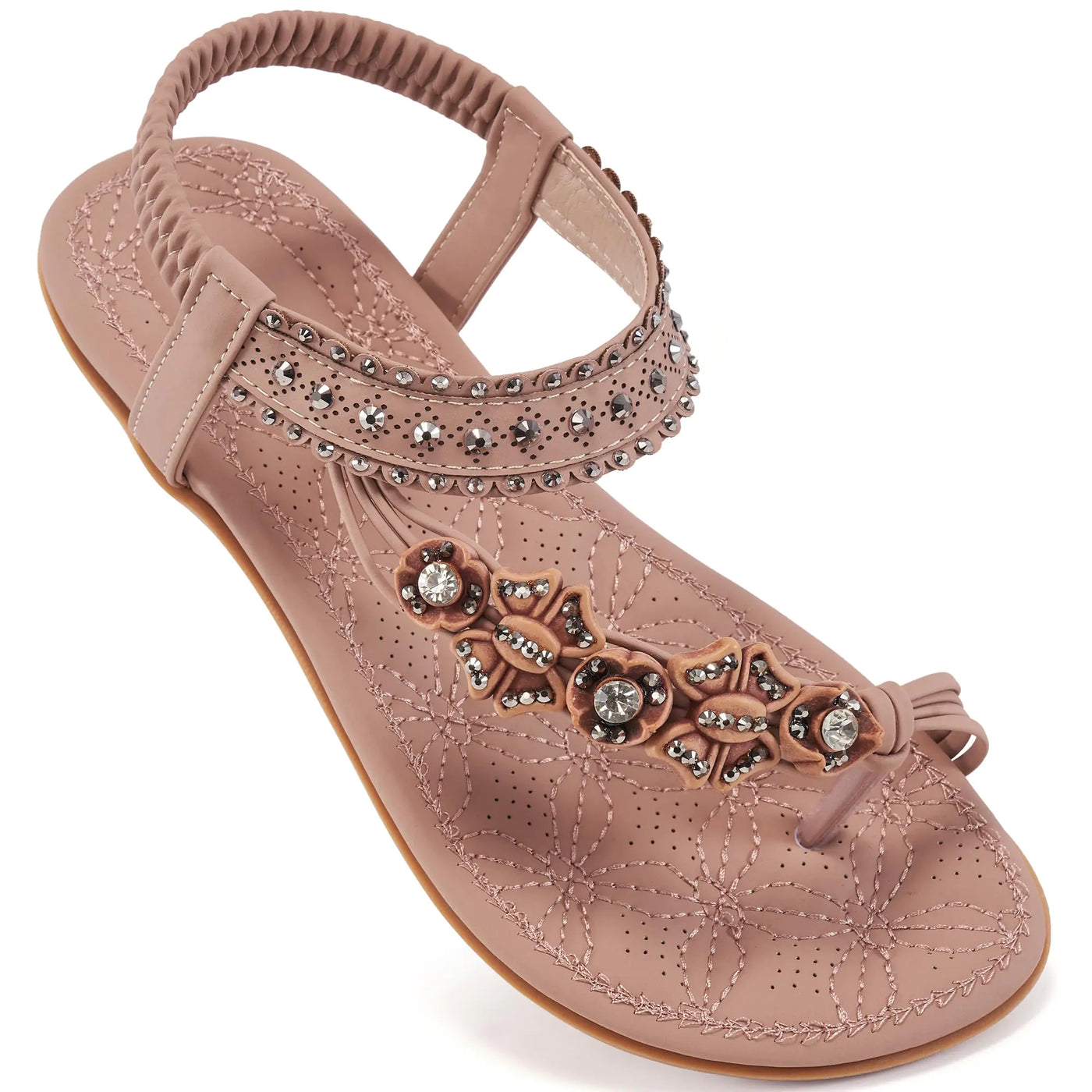 Alicegana Sandals Women Dressy Flat: Bohemian Summer Shoes Comfortable Gladiator Casual Walking Beach Sandal