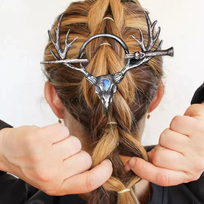 Retro Celtic Hair Slide Hairpins Viking Celtic Hair Clips Celtic Knot Hair Stick Hairpin Vintage Bronze Hair Sticks Viking Hair Clips Vintage Metal Hair Barrette Retro Hair Accessories for Women Girls
