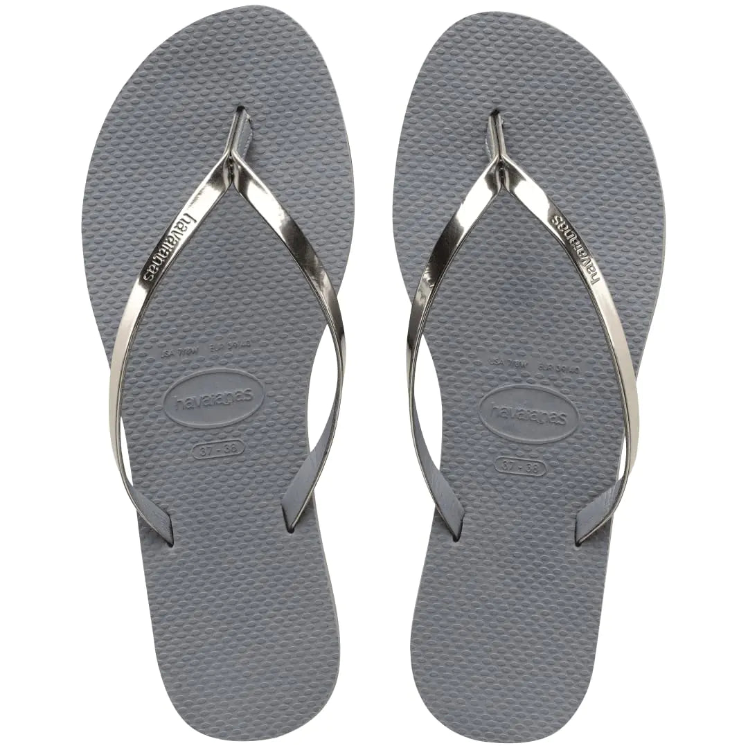 Havaianas Womens You Metallic Sandal Steel Grey35/36 BR (6 M US)