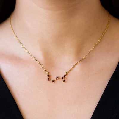 18K Gold Over Brass Round Cut Gemstones Necklace Jewelry EN-1039