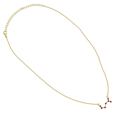 18K Gold Over Brass Round Cut Gemstones Necklace Jewelry EN-1039