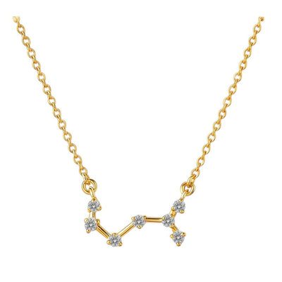 18K Gold Over Brass Round Cut Gemstones Necklace Jewelry EN-1039