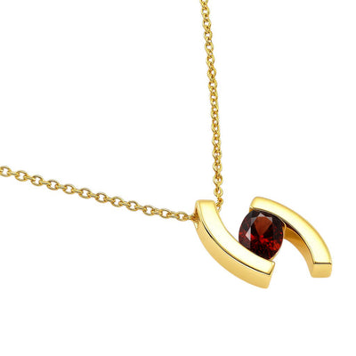 18K Gold Over Brass Oval Cut Gemstones Necklace Jewelry EN-1037