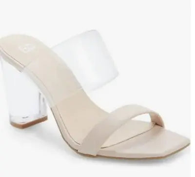 BP Naomi Clear Block Heel Sandal