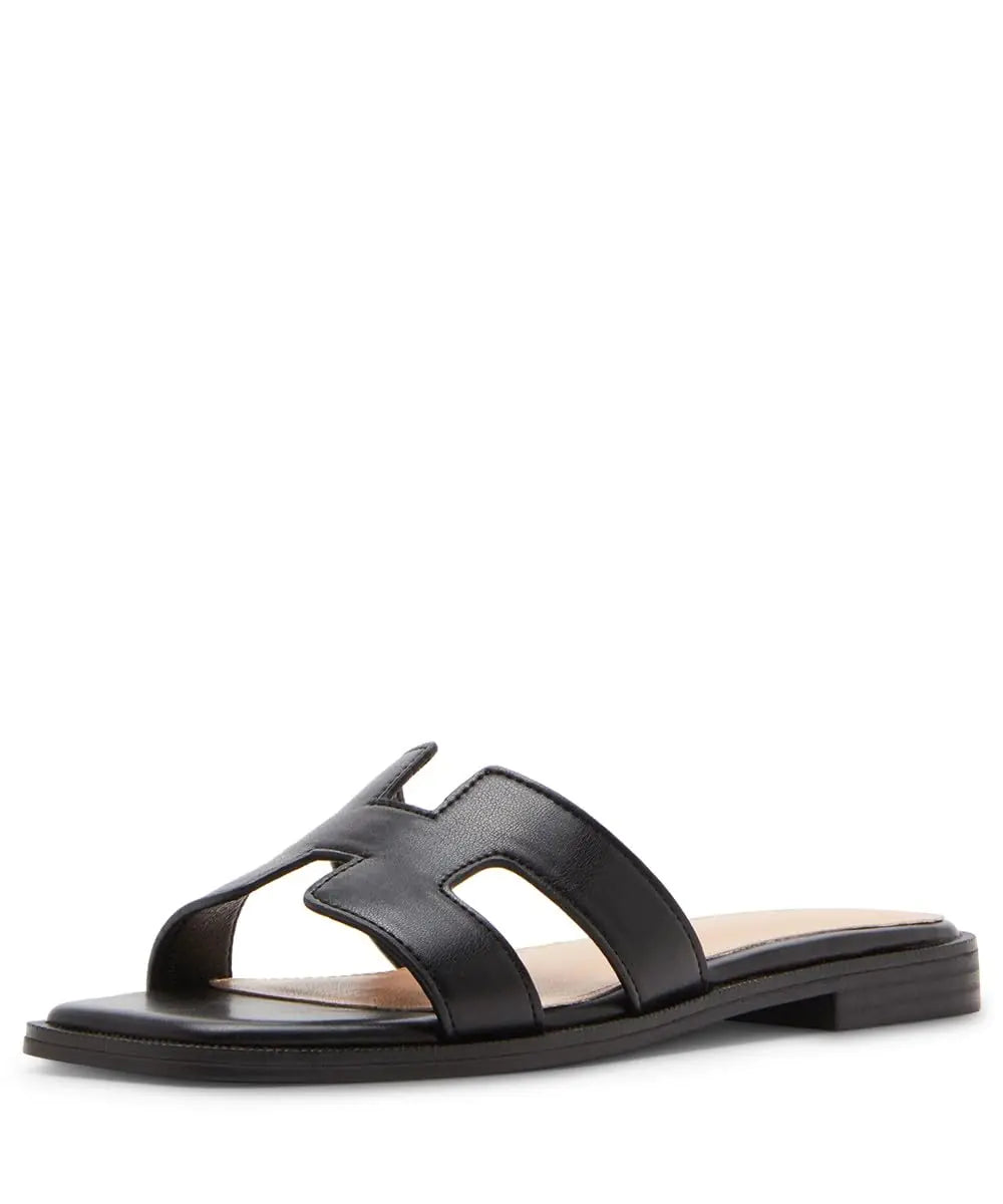 Madden Girl Womens Haileyy Slide Sandal Black Paris 8