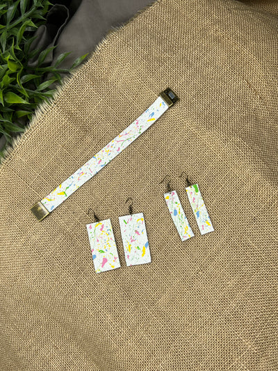 Splatter Paint Jewelry Set