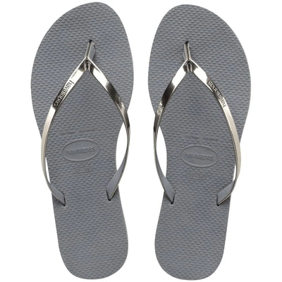 Havaianas Womens You Metallic Sandal Steel Grey35/36 BR (6 M US)