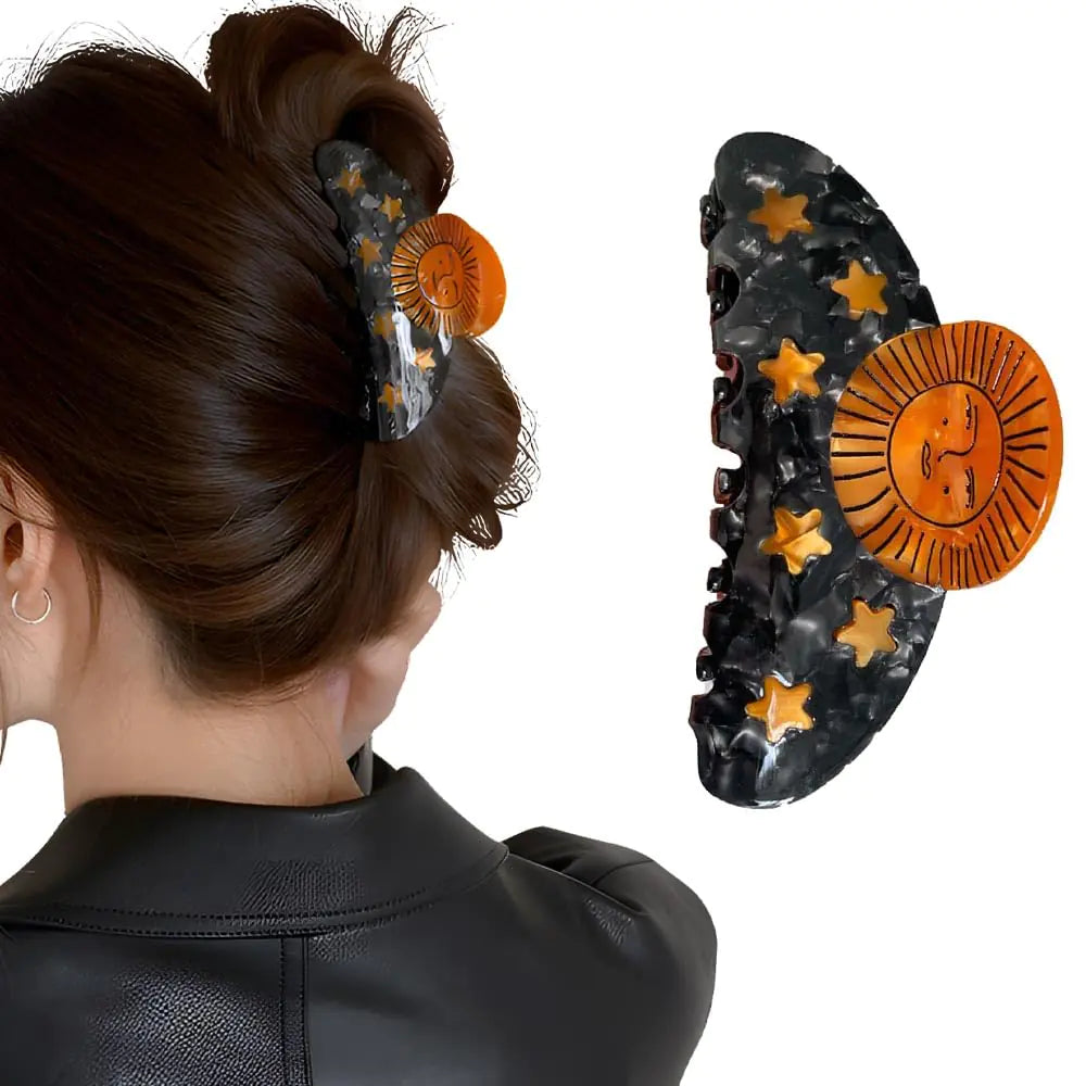 Sun Hair Clip - Elegant Hair Accessories - Star Hair Clip French Style Hair Clips and Decorations for Women and Girls