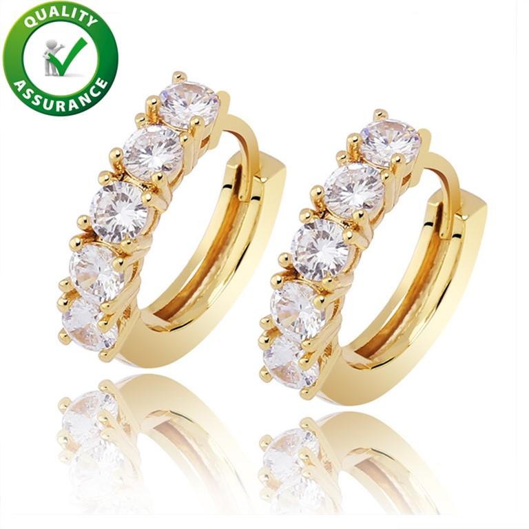 Men Women Earrings Hoop Huggie Luxury Designer Jewelry Hip Hop Gold