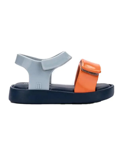 Mini Melissa Jump Sandals for Babies & Toddlers - Easy On/Off Papete Jelly Sandal for Kids Adjustable Velcro Fastener Sandals for Toddler Girls Sporty Sandals Jelly Shoes Blue/Orange 7